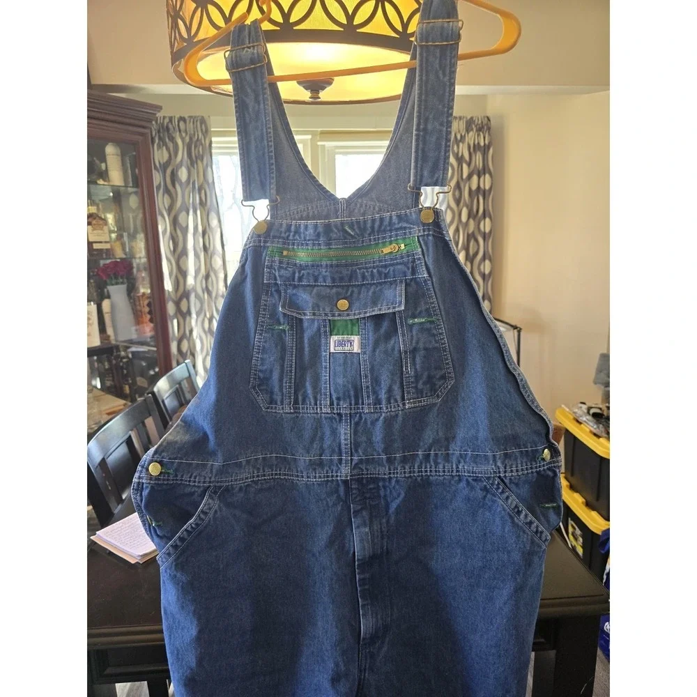 Liberty Blue Cotton Denim Overalls‎ 42x32 Mechanic Construction MPN 14006SW9